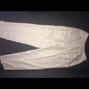 Talbots Irish Linen pants cream color size 12